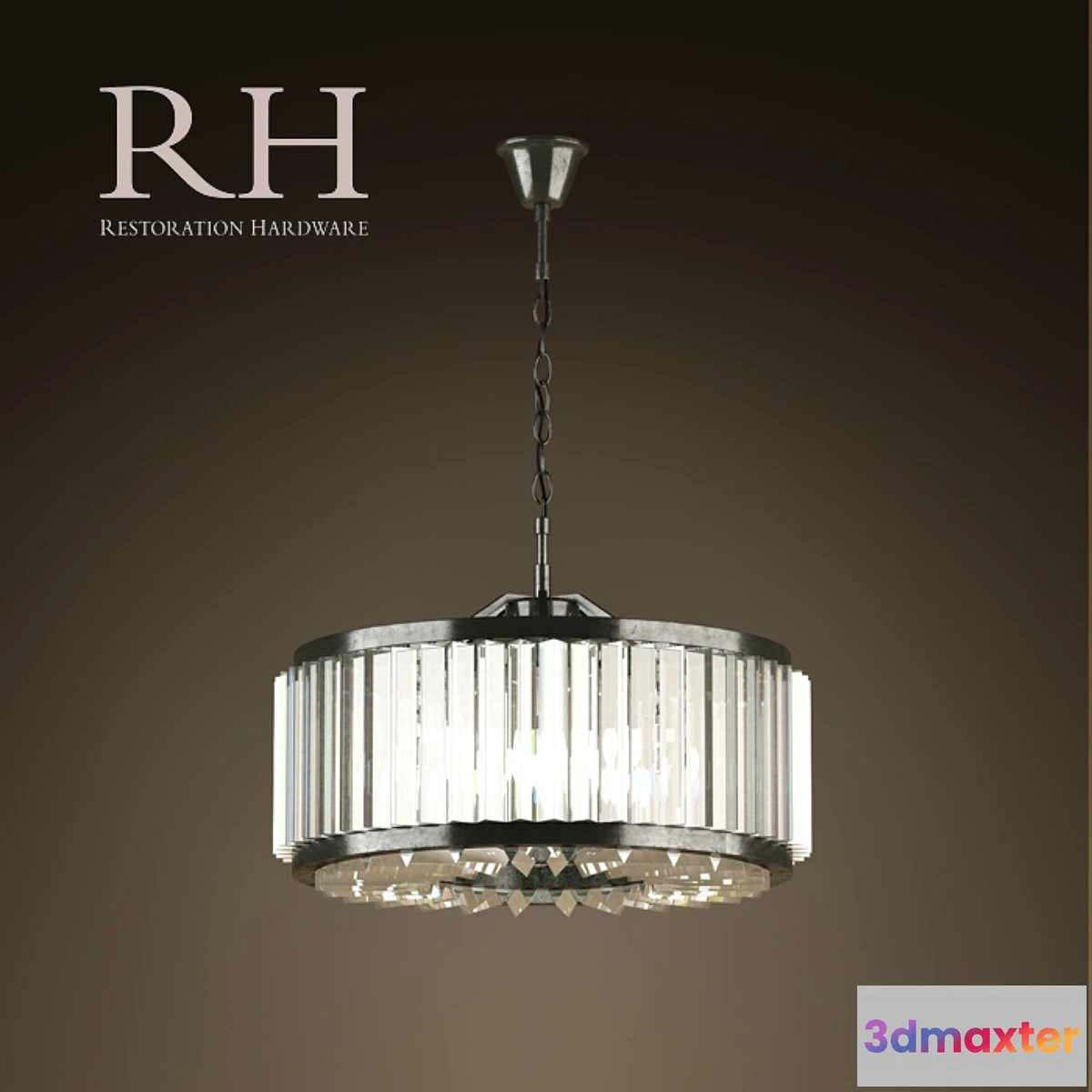 1405062 - RH _ WELLES CRYSTAL CHANDELIER SMALL 3D Max