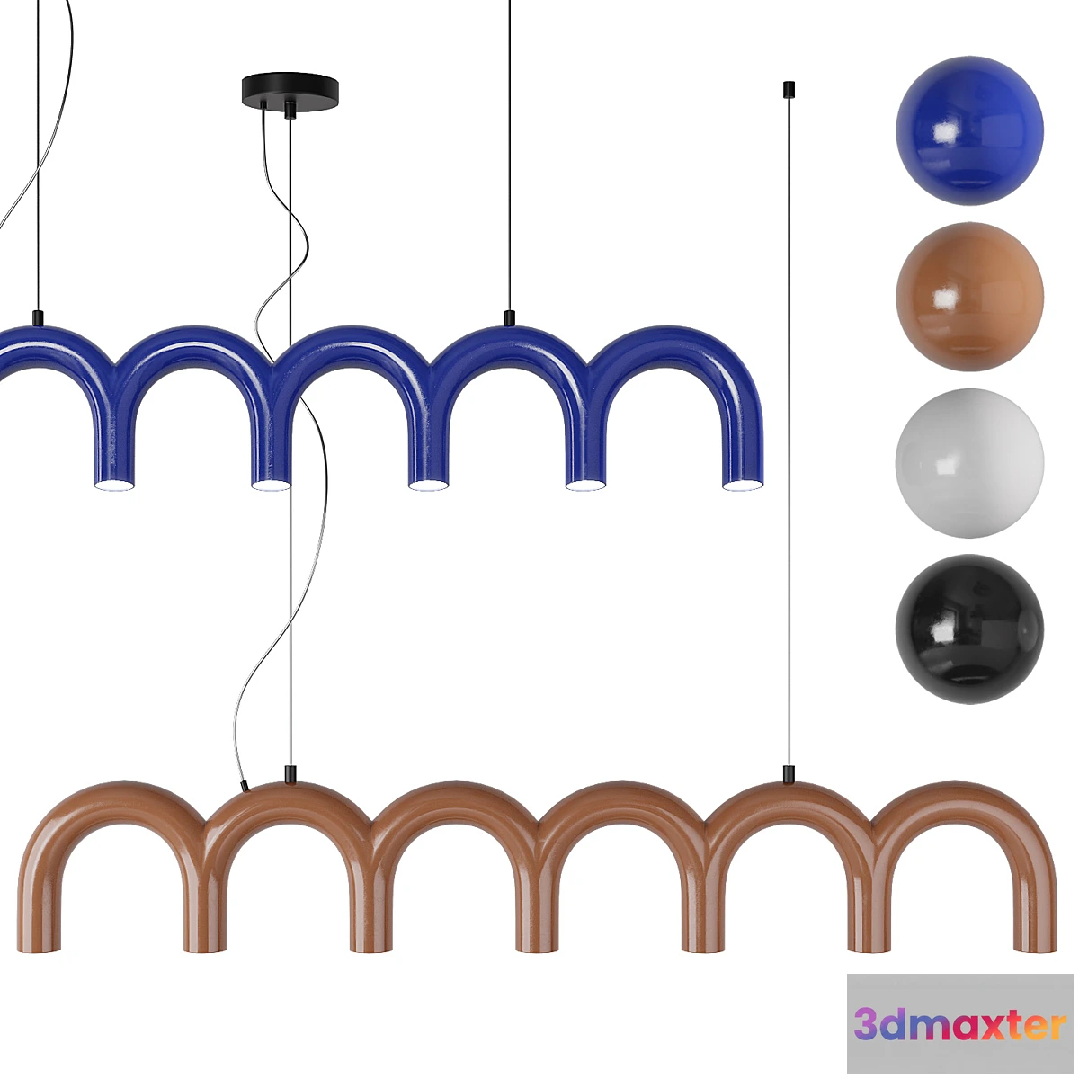 1405452 - Oblure Arch LED pendant chandelier 3D Max