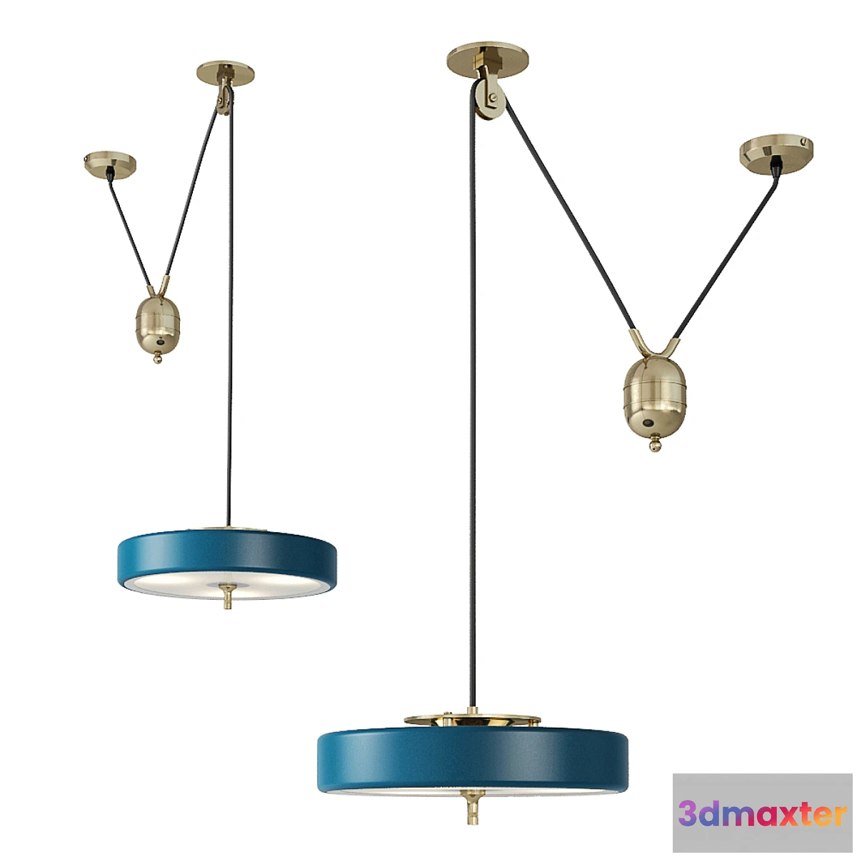 1406382 - Pendant lamp Bert Frank Revolve Rise & Fall Pendant 3D Max