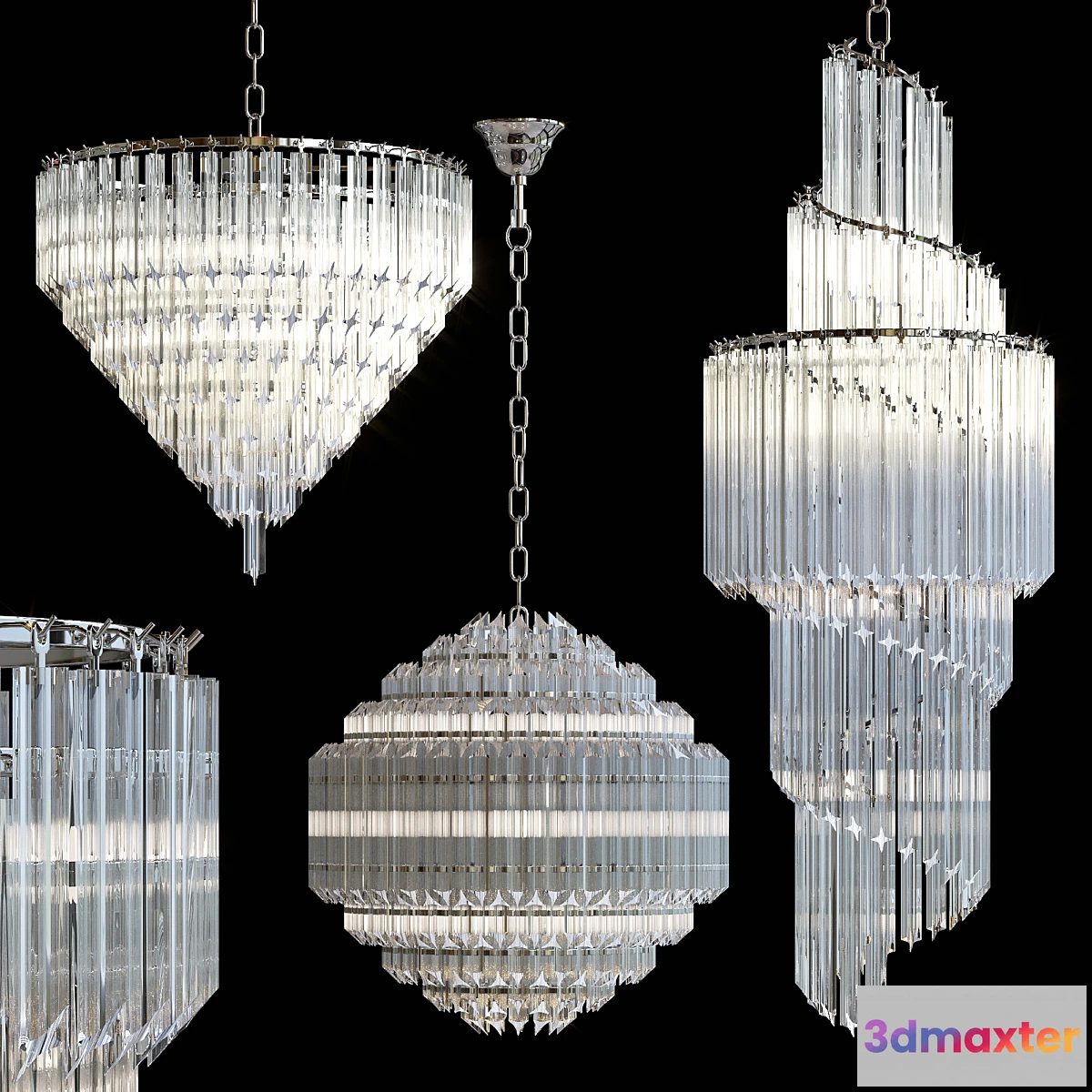 1407034 - Pendant chandeliers MASTEN by Romatti 3D Max
