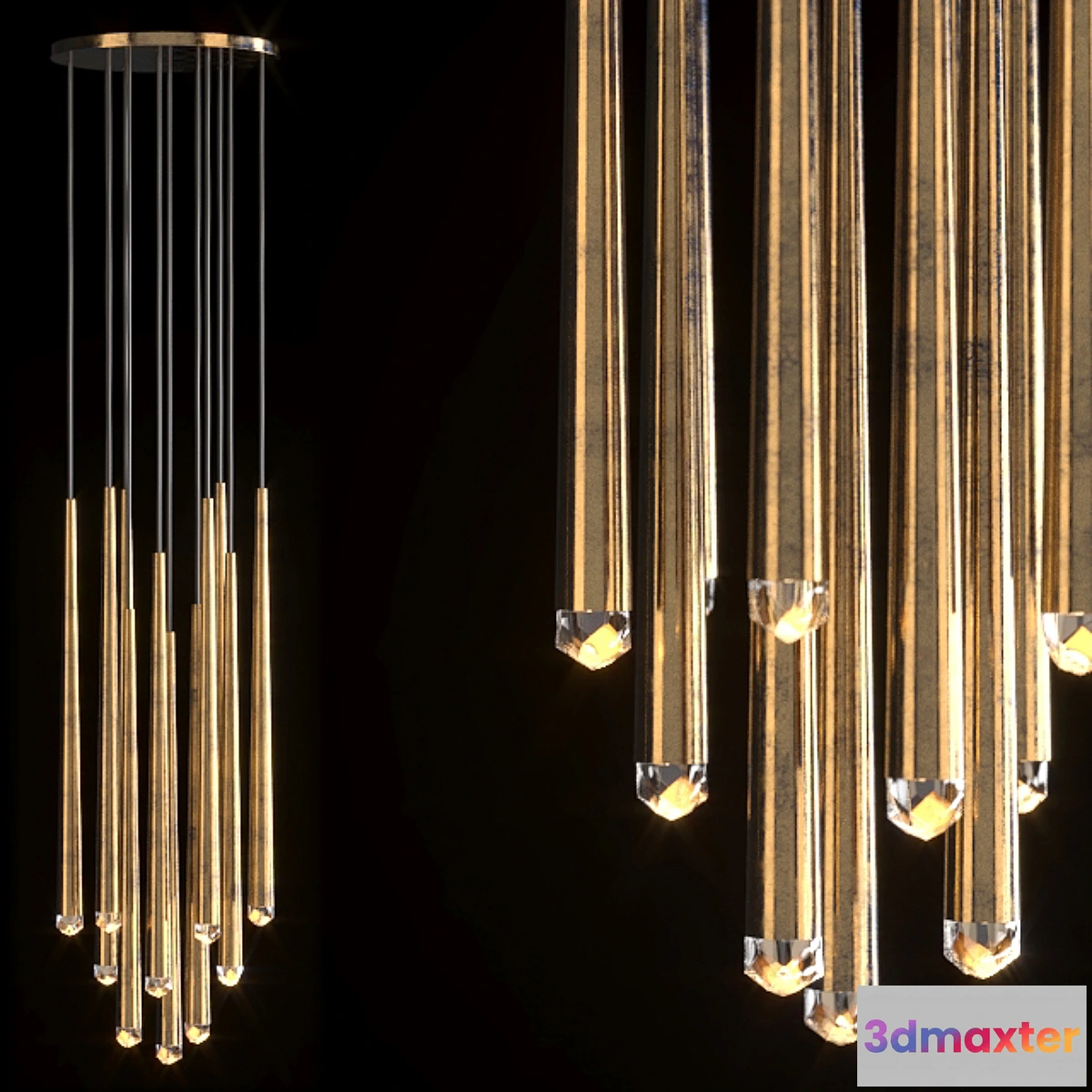 1410176 - Suspension Restoration Hardware Aquitane Round chandelier 18 3D Max