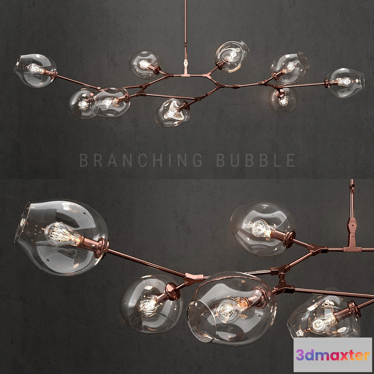 1410618 - Branching bubble 9 lamps 3 3D Max