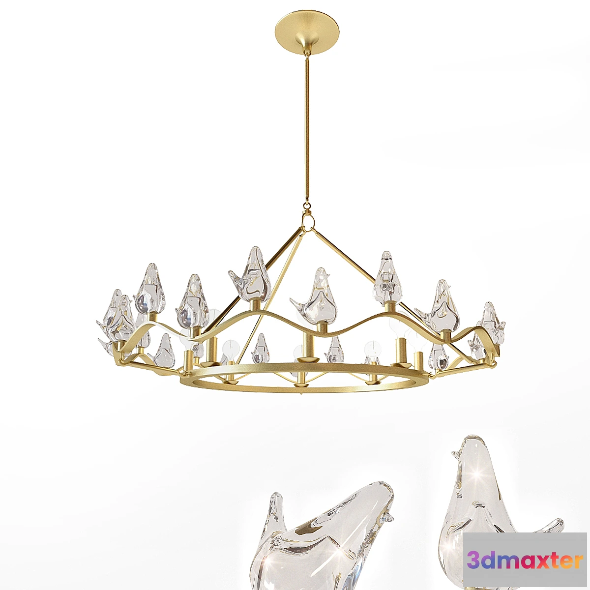 1410644 - Arteriors Dove Chandelier 3D Max