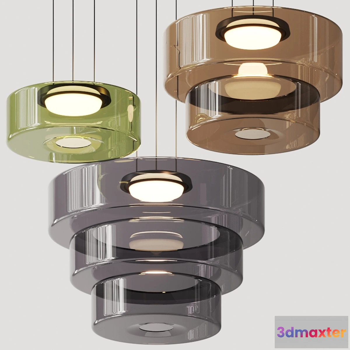 1410954 - Leds C4 Strata Pendant Lamps 3D Max