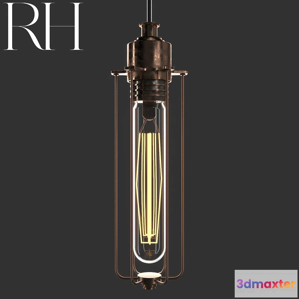 1412266 - RH Edison Caged Pendant 3D Max