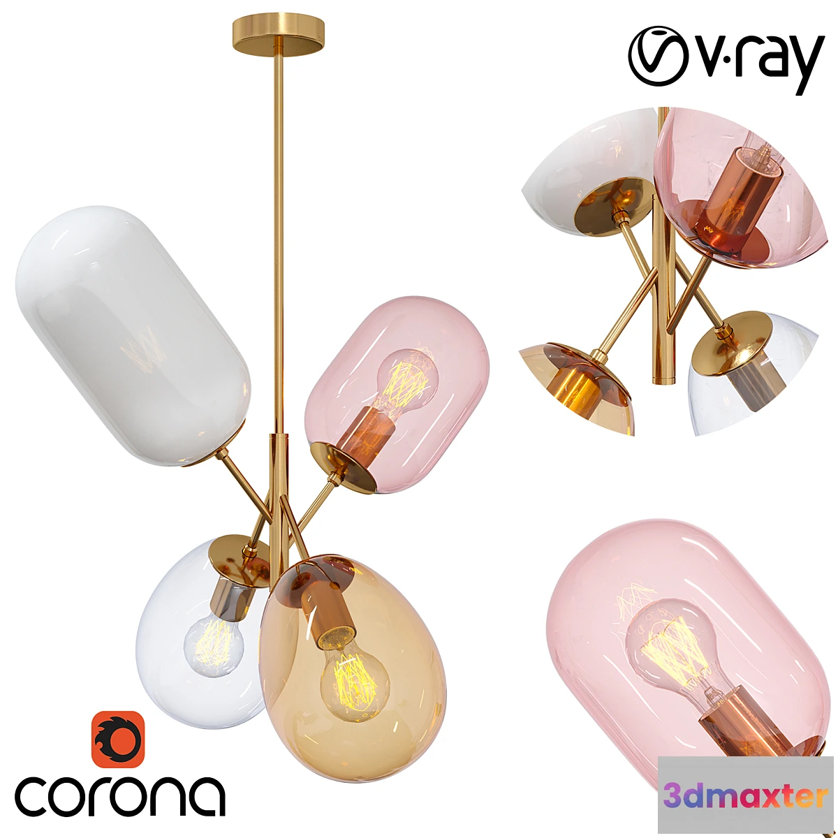 1412536 - PENDANT LAMP GEOXA 3D Max