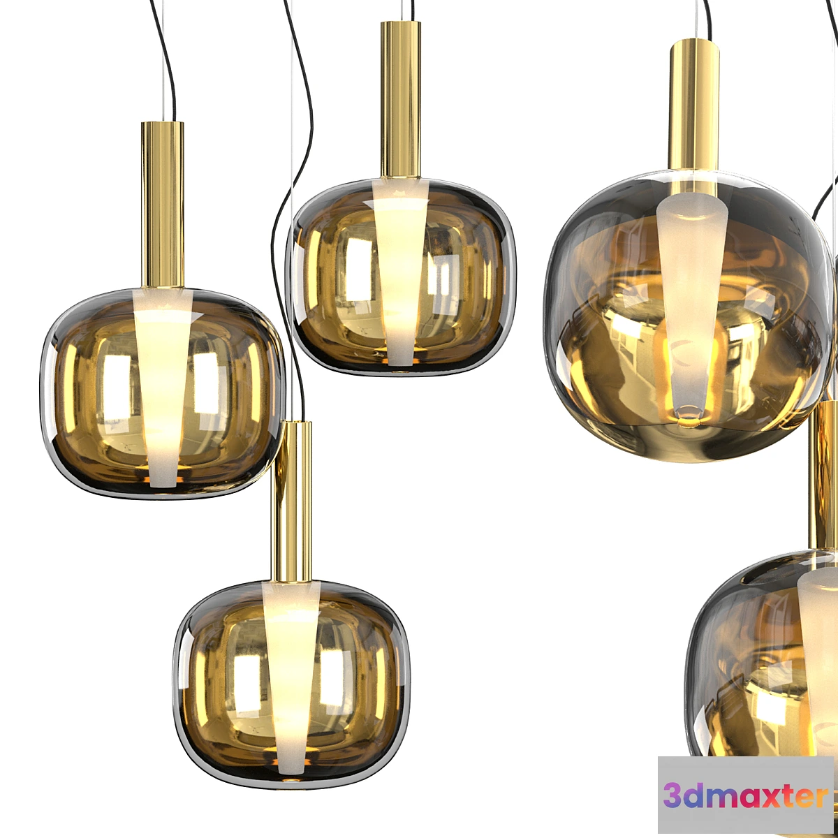 1412902 - Dusk Dawn Suspension 3 Lamps 3D Max