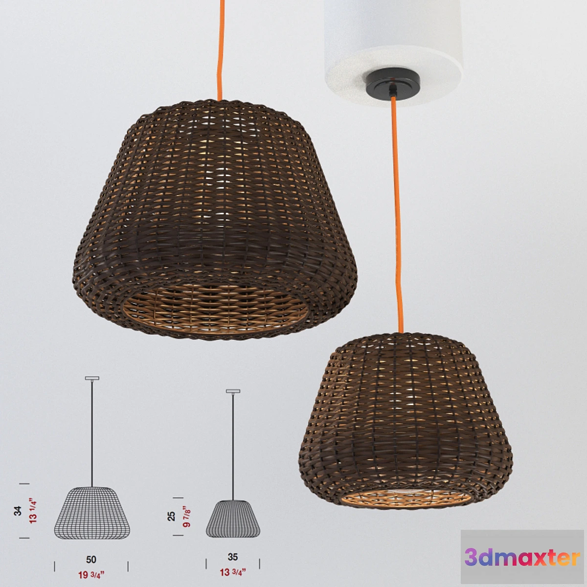 1413698 - PANZERI Ralph set of 2 lamps 3D Max