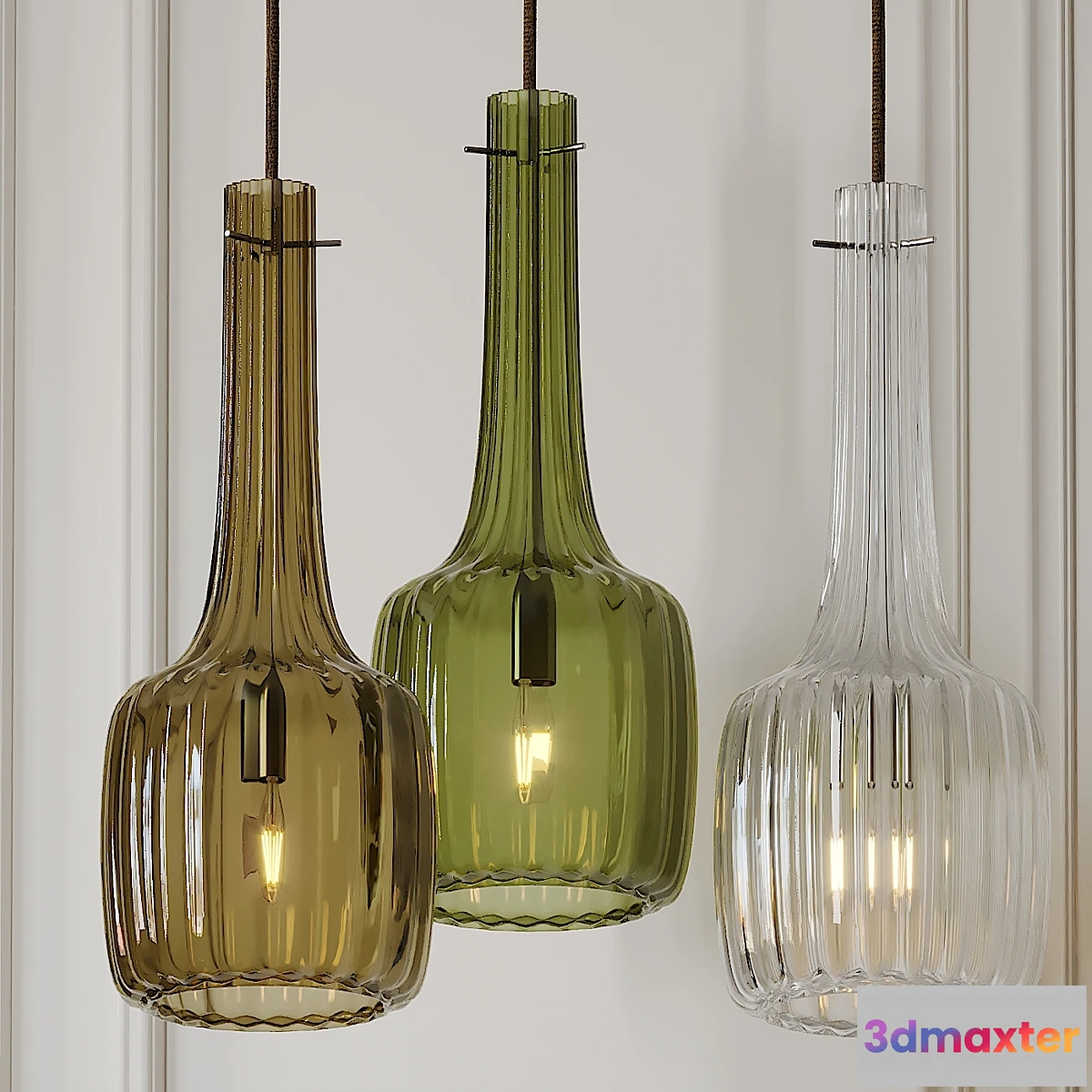 1413926 - ITALAMP BOSSANOVA Glass Pendant 3D Max