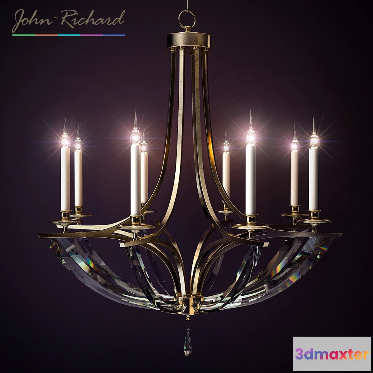 1414522 - Bent Crystal Chandeliers 3D Max