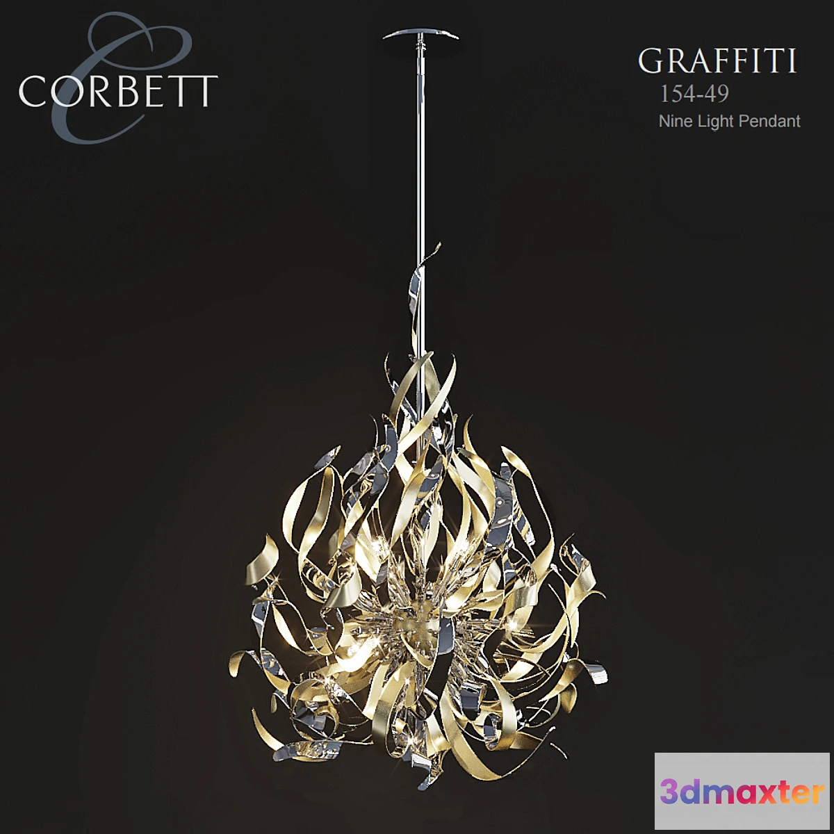 1415188 - Corbett Lighting 154-49 Nine Light Pendant 3D Max