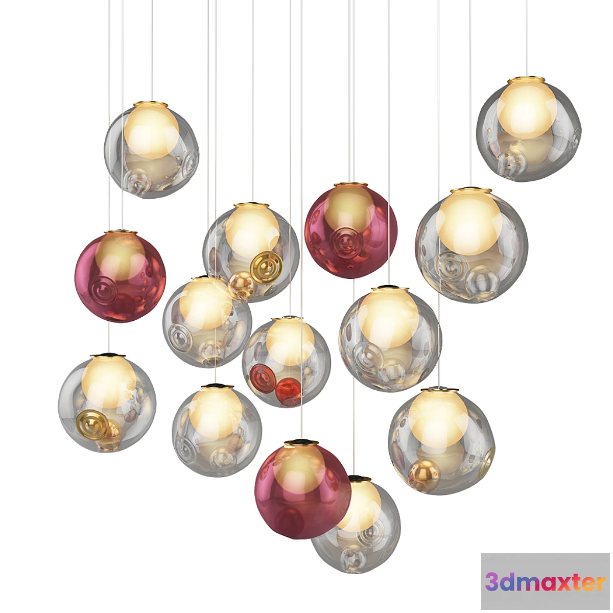 1415860 - Bocci Random Pendant Light 3D Max