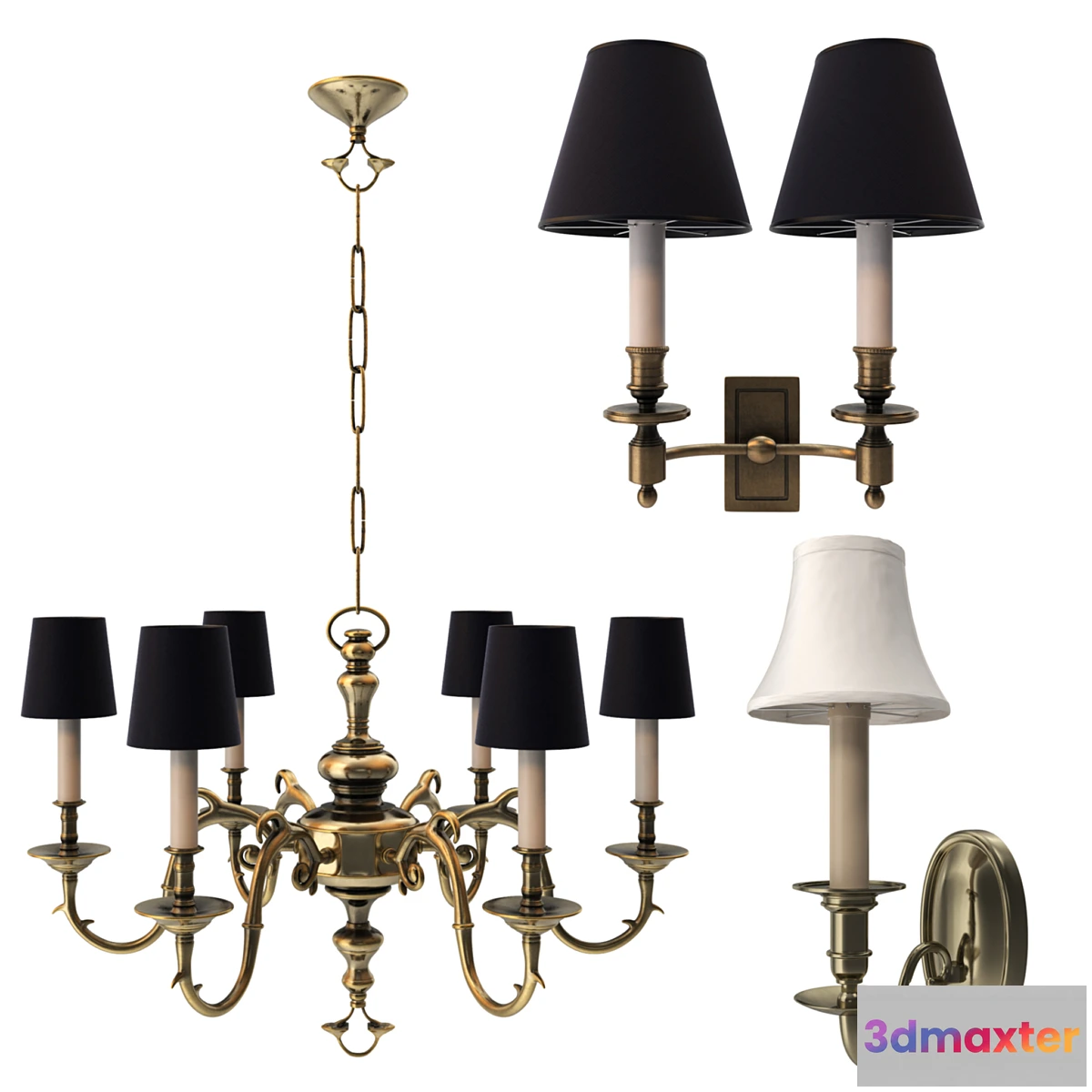 1415896 - Set Visual Comfort fixtures 3D Max