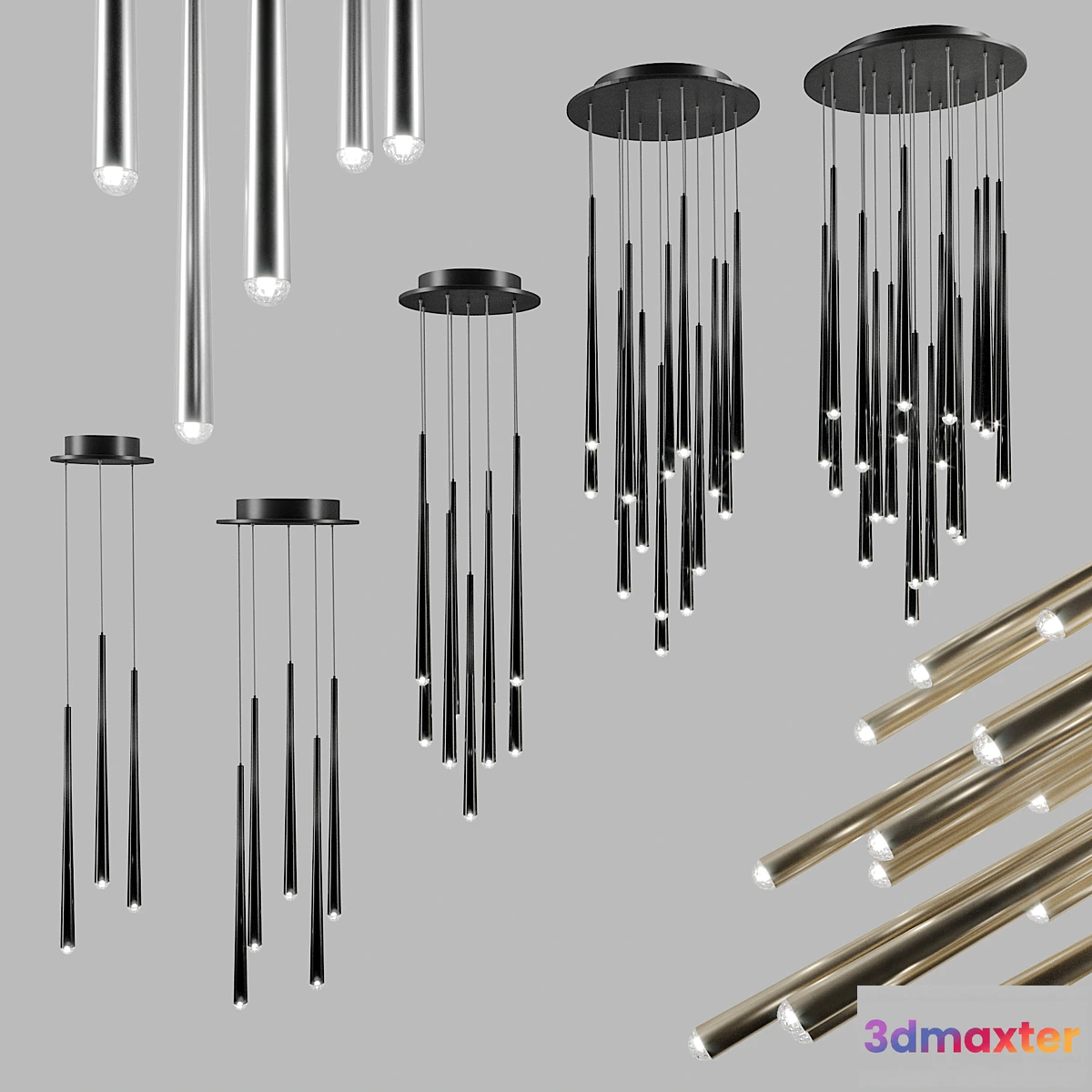 1415954 - Cascade Modern Forms Disc 3_5_9_15_21 lights 3D Max