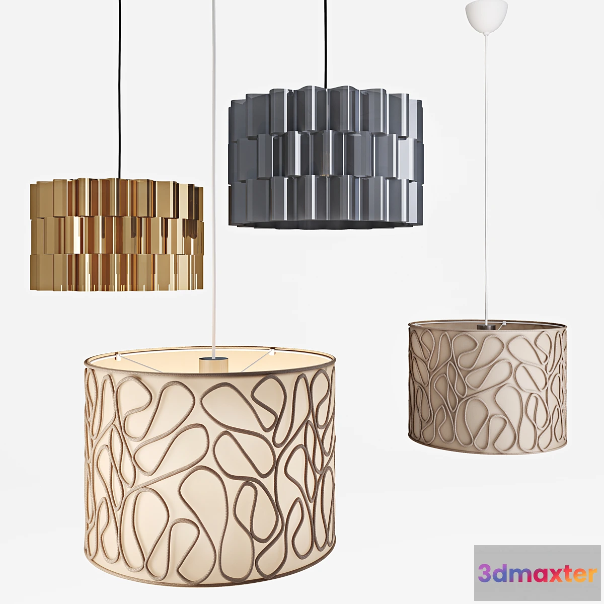 1417028 - IKEA set lamps 3 3D Max