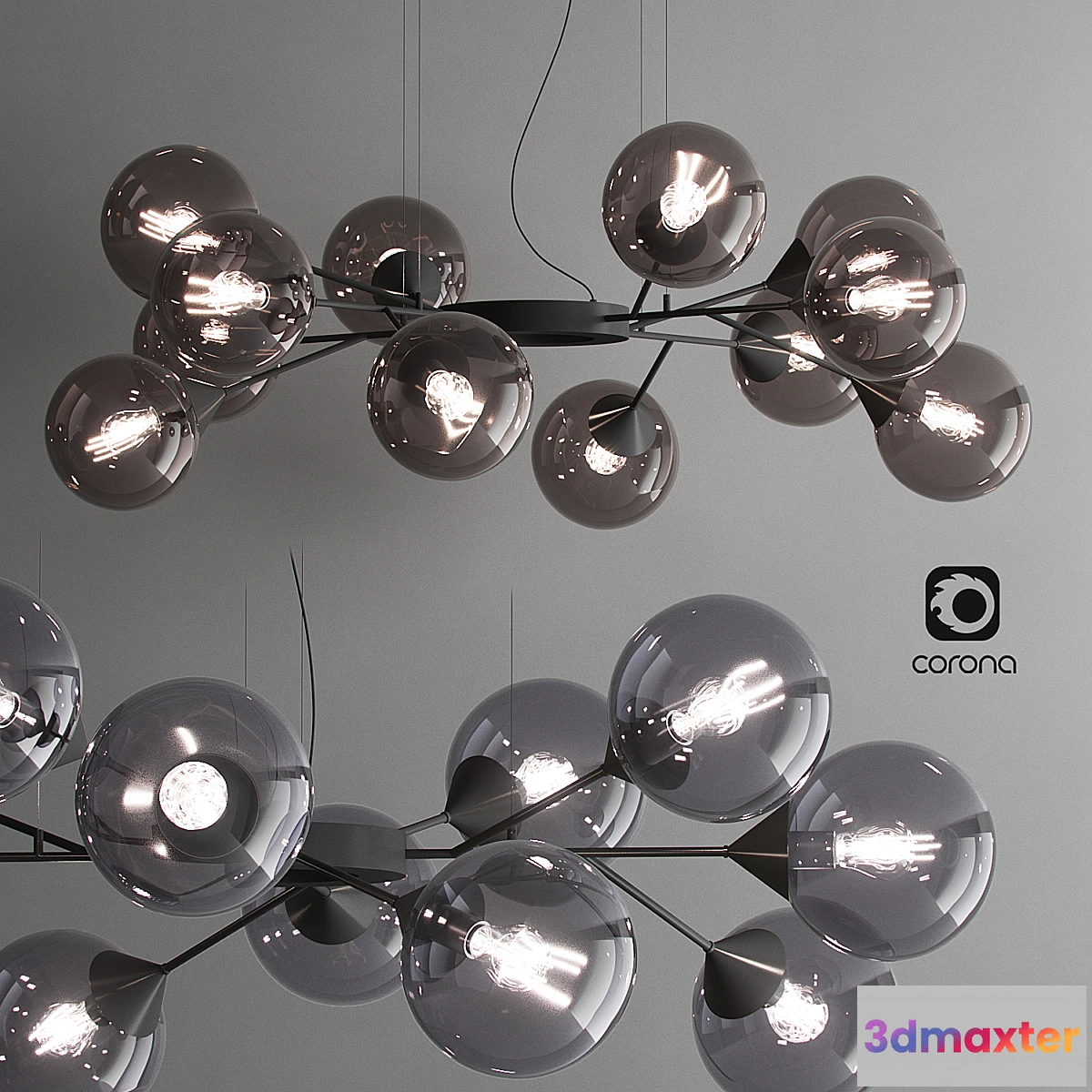 1417084 - Giorgetti Kendama 12 lamps 3D Max