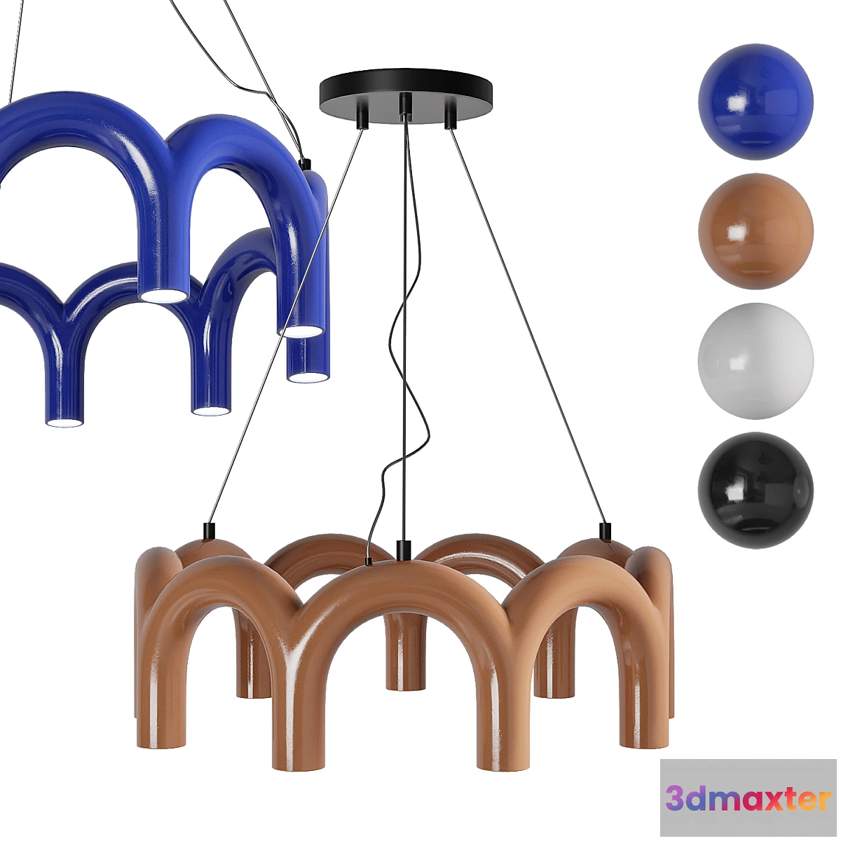 1417090 - Oblure Arch Circle LED Chandelier 3D Max