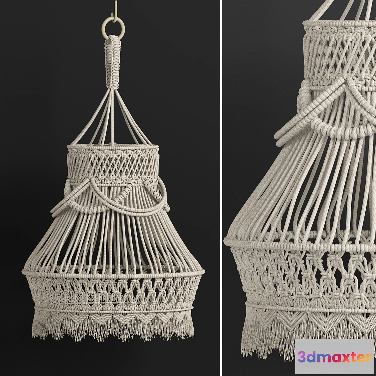 1417124 - macrame chandelier 01 3D Max
