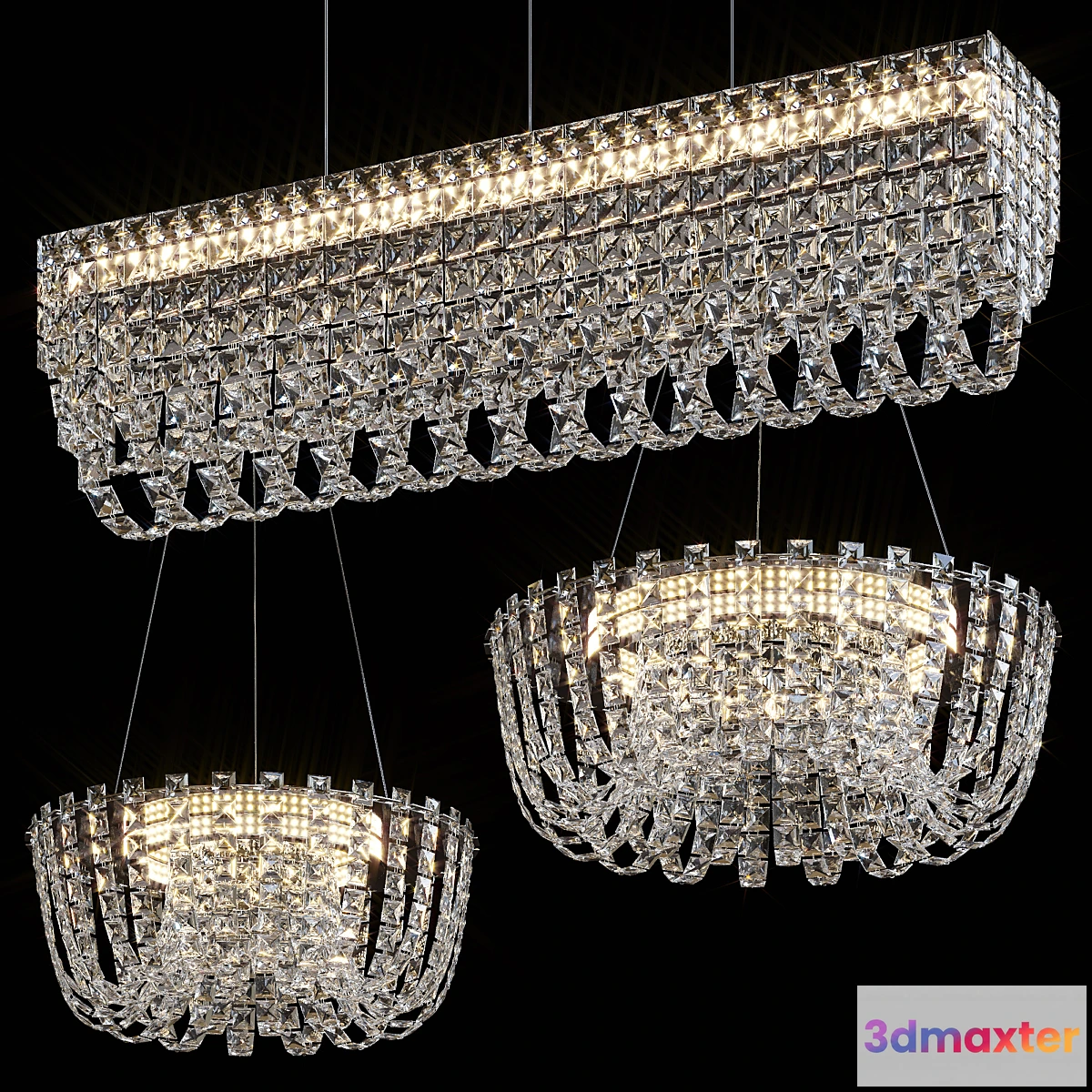 1417586 - Hanging chandeliers RAIAN by lampatron 3D Max