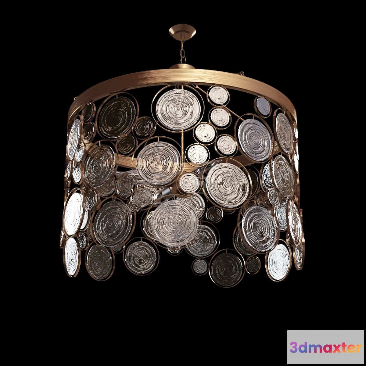 1418072 - EMERY RECYCLED CHANDELIER EMERY RECYCLED INDOOR _ OUTDOOR GLASS CHANDELIER 3D Max