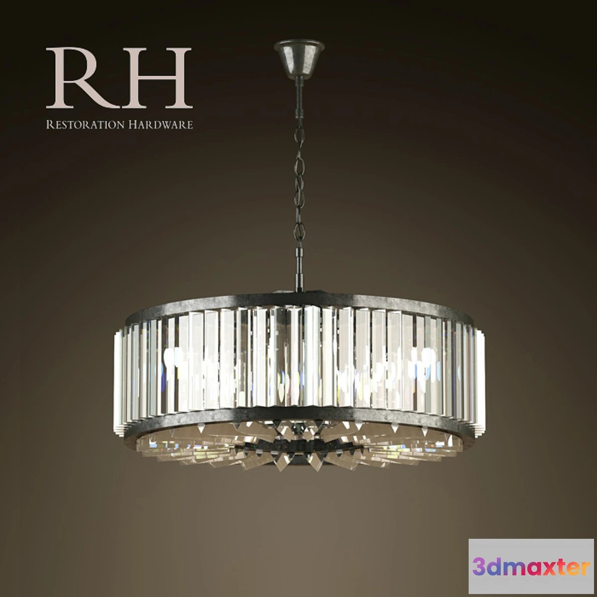 1420430 - RH _ WELLES CRYSTAL CHANDELIER MEDIUM 3D Max