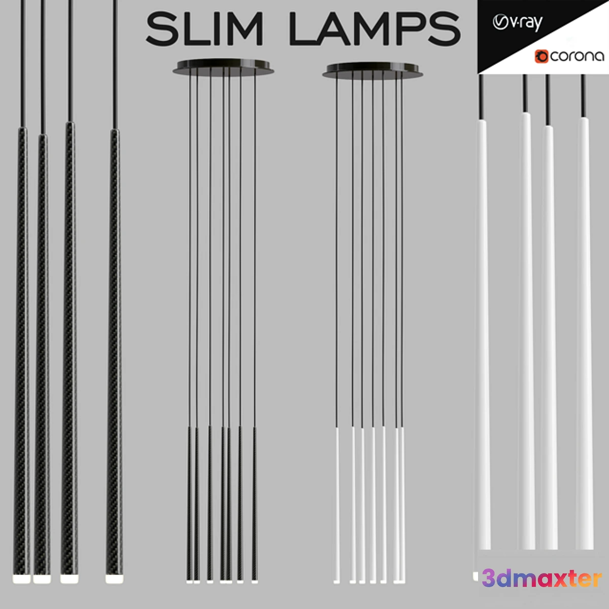 1420604 - Slim lamps 3D Max
