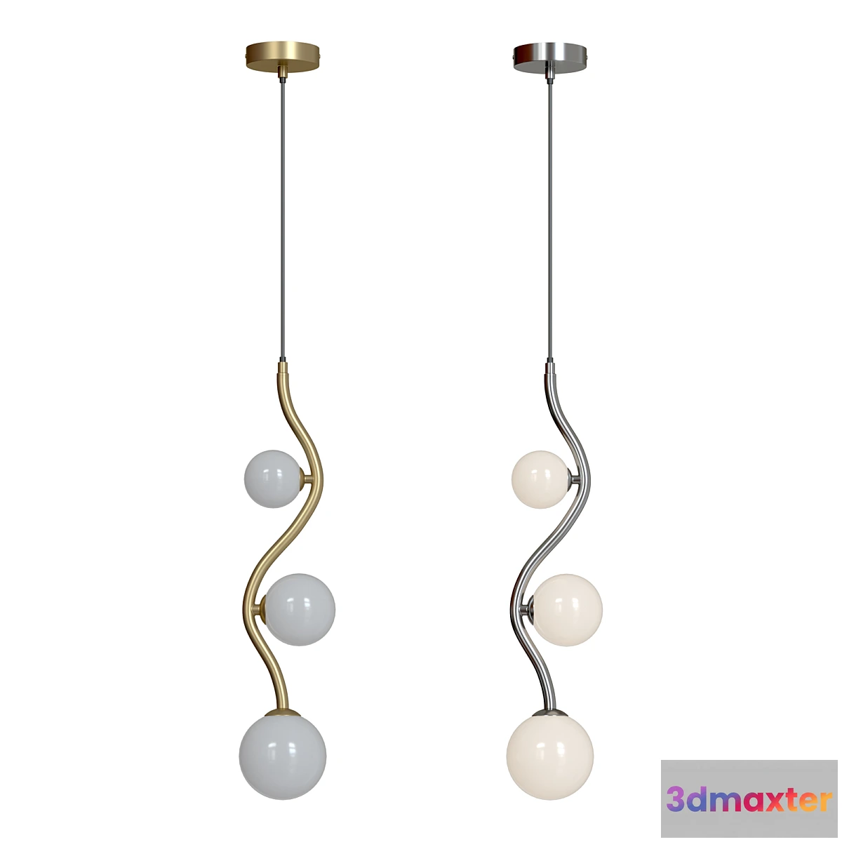 1420844 - Pendant lamp Uva MOD059PL-03CH and MOD059PL-03G 3D Max