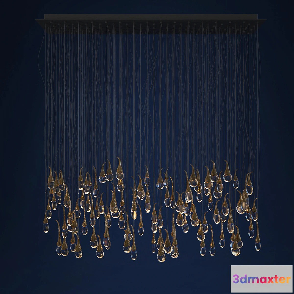 1421120 - Ochre Seed Cloud Chandelier - 112 buds 3D Max