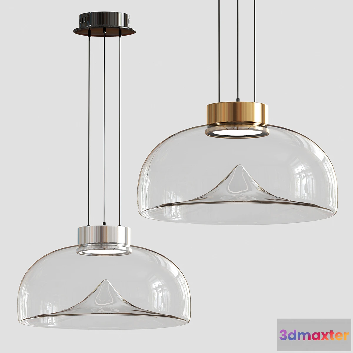 1421876 - LEUCOS LED blown glass pendant lamp 3D Max