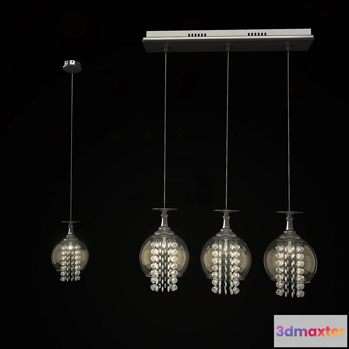 1422048 - Hanging lamp Crystal Lux CHIK SP3 3D Max