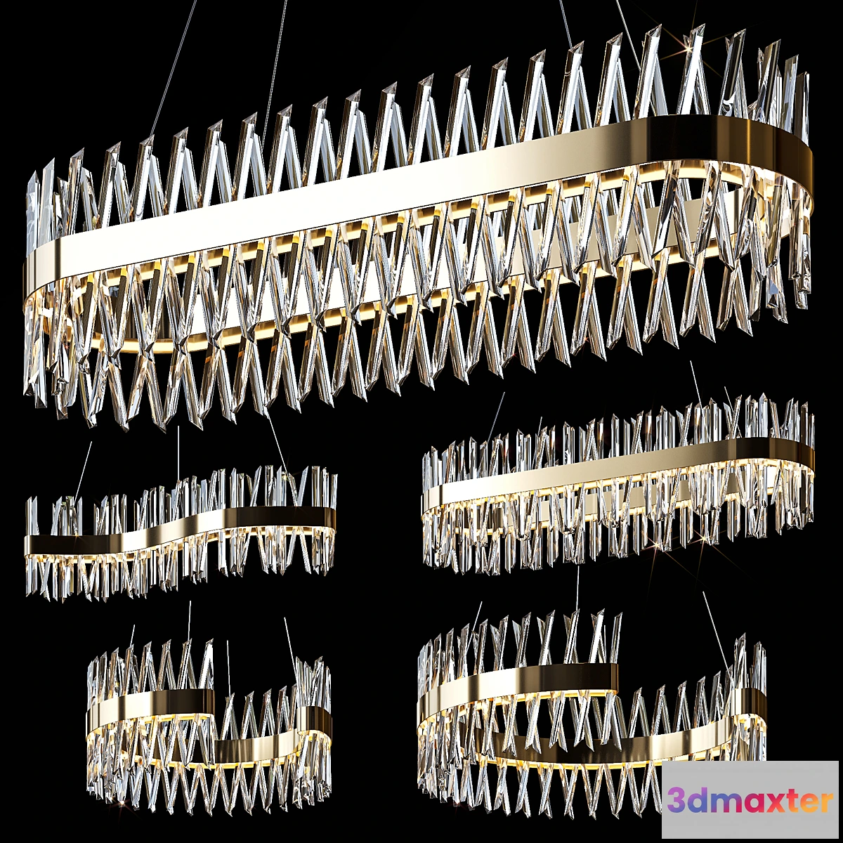 1422556 - Hanging chandeliers Posto Al Sole 3D Max