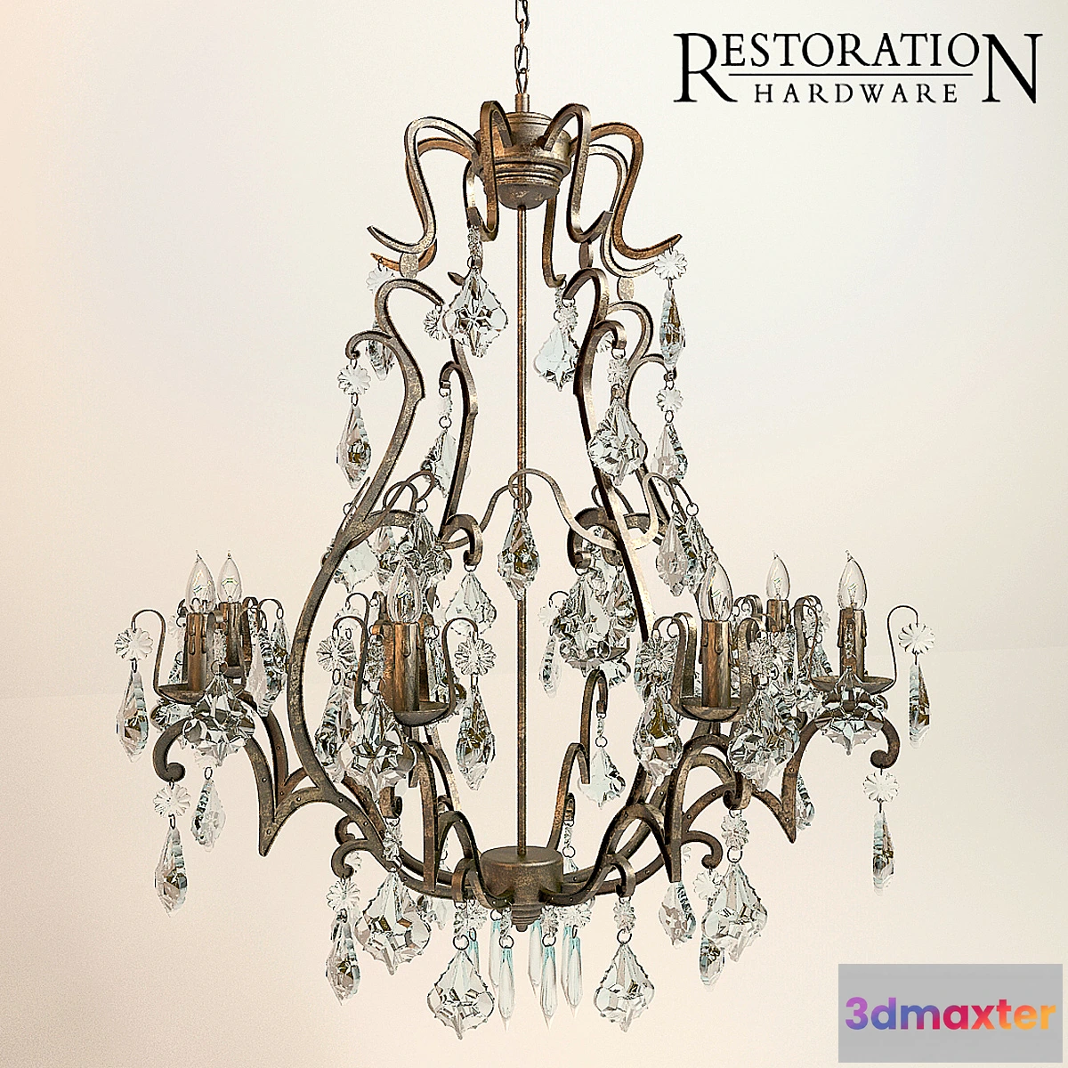 1422600 - Florian Mercury Glass Chandelier 3D Max