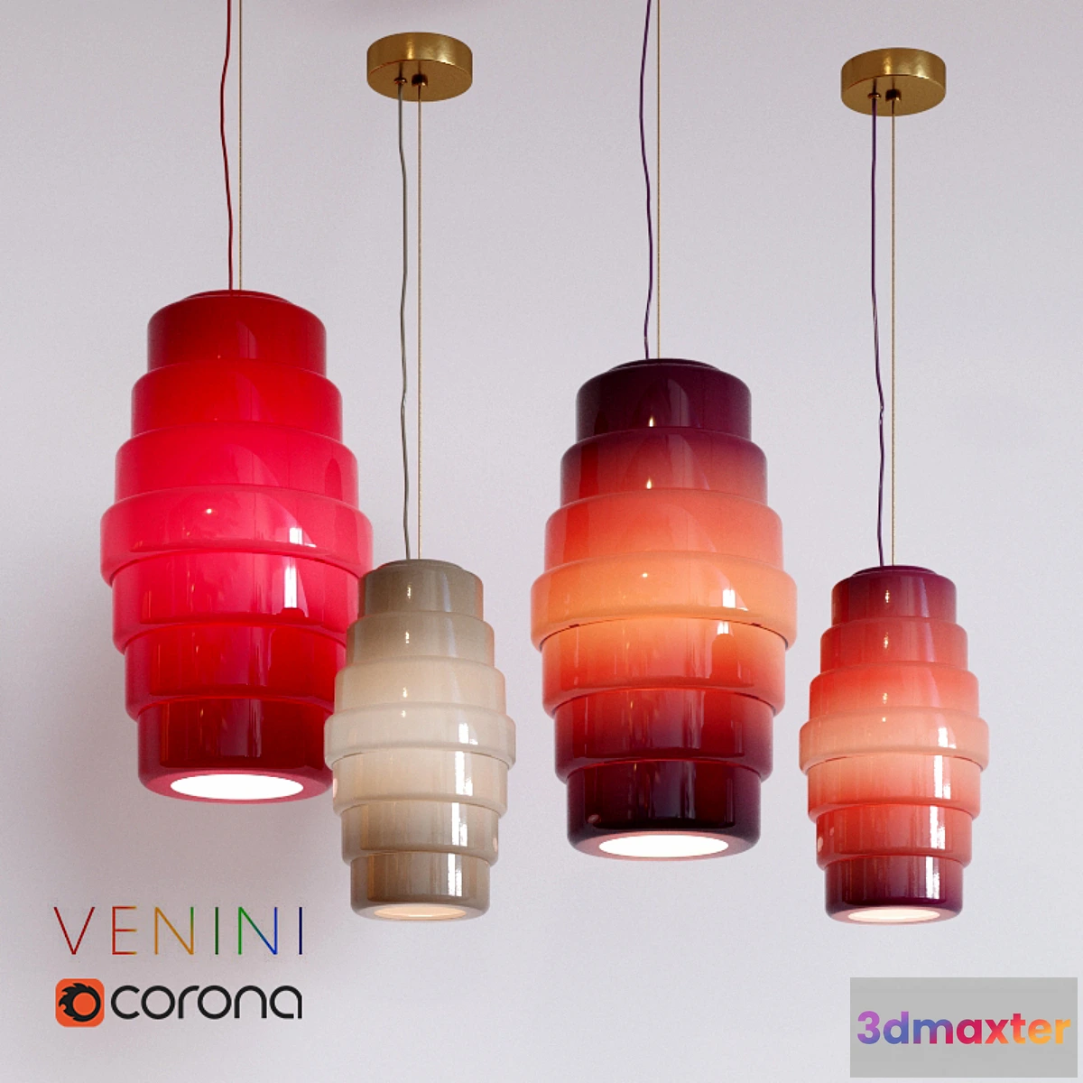 1423006 - Hanging lamp Venini Zoe 3D Max