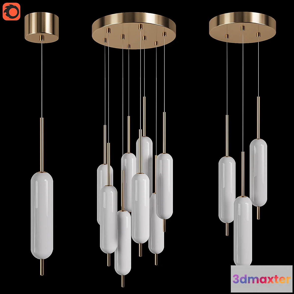 1423768 - Hanging chandeliers Typha_IL Fanale 3D Max