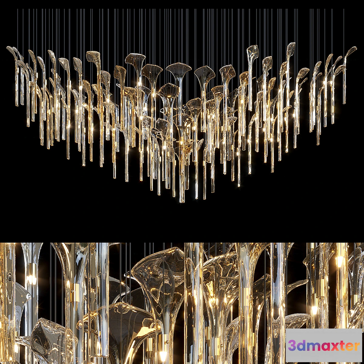 1424084 - Pendant chandelier Vargov Design - Anthurium 3D Max