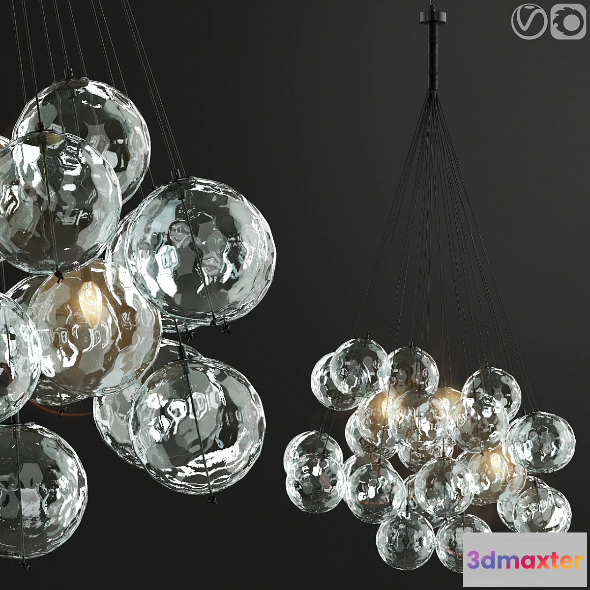 1424138 - Berlin Glass Chandelier 3D Max