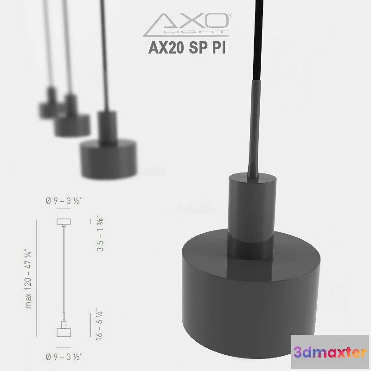 1424632 - Axolight _ AX20 SP PIDE Pendant lamp 3D Max