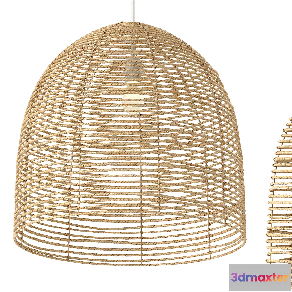 1426730 - Chandelier with wicker lampshade Beehive 3D Max