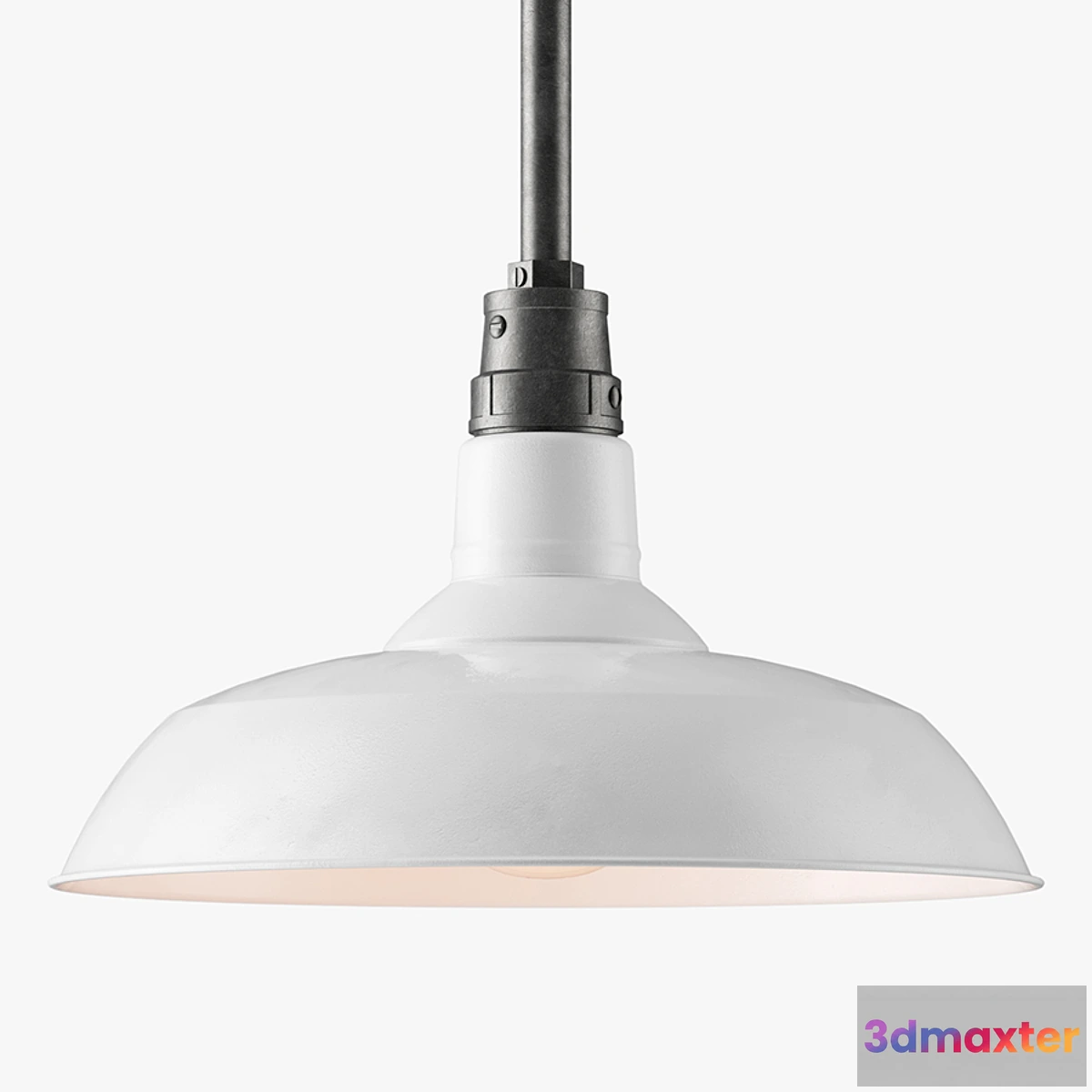 1426902 - RH - White Vintage Barn Pendant 3D Max