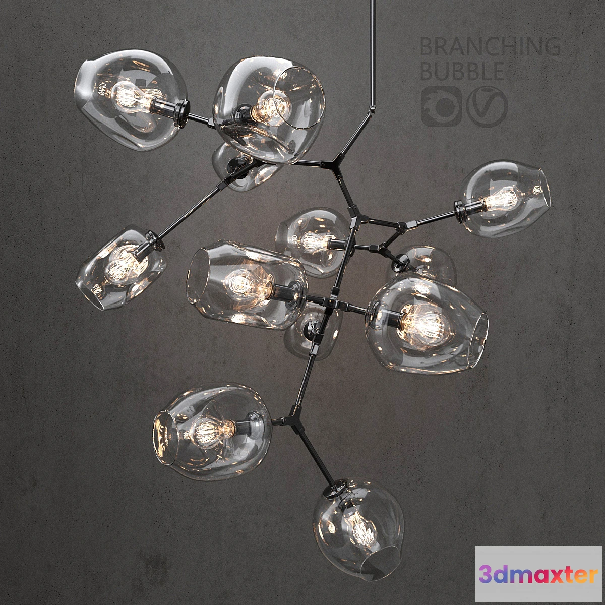 1427912 - Branching bubble 12 lamps 3D Max