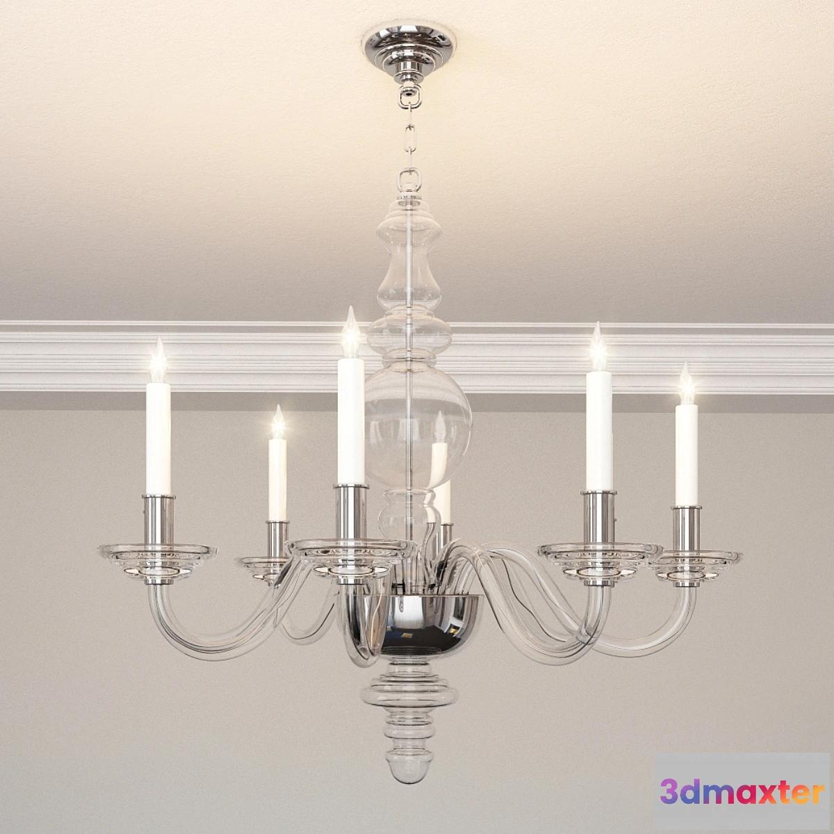 1428772 - Visual Comfort 25CVK Grande George Round Chandelier 3D Max