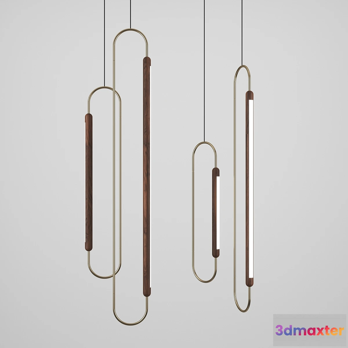 1430002 - Link vertical pendant by Hollis + Morris 3D Max