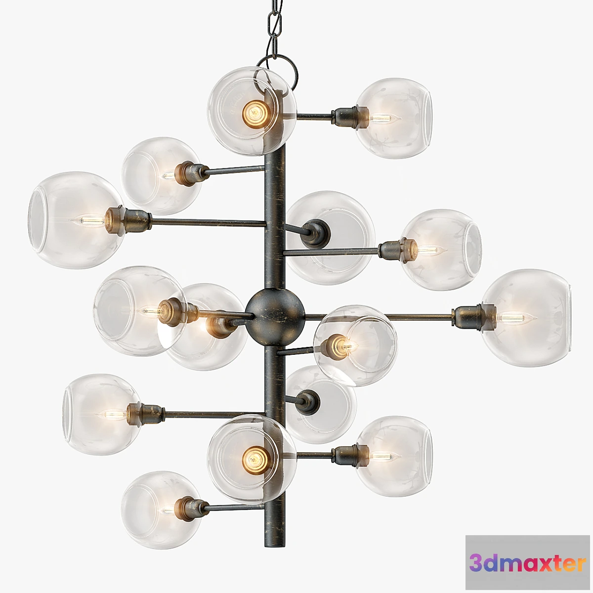 1430920 - Currey and Company Panpoint Chandelier 3D Max