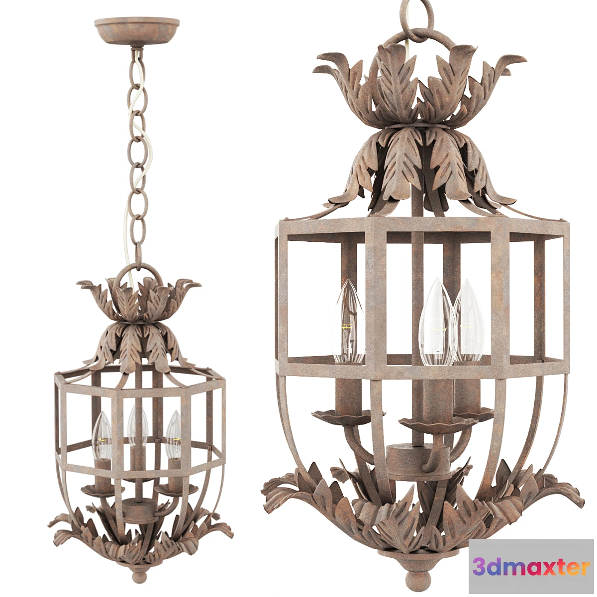 1430930 - Hanging French retro chandelier 3D Max
