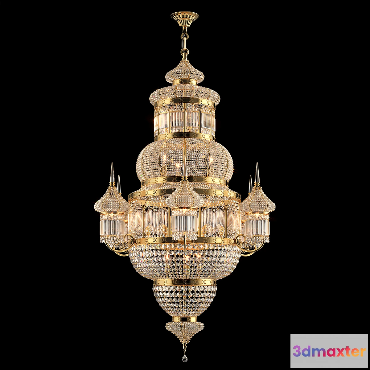 1431074 - Chandelier Islamic Moroccan Crystal Chandelier Model CS 7000 3D Max