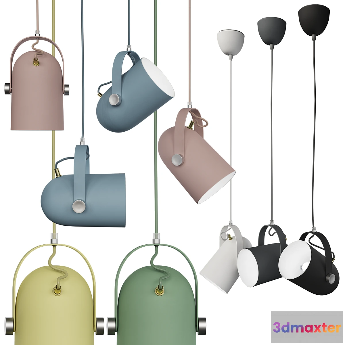 1431438 - Modern Nordic Angled Drop Light by Ganeep 3D Max