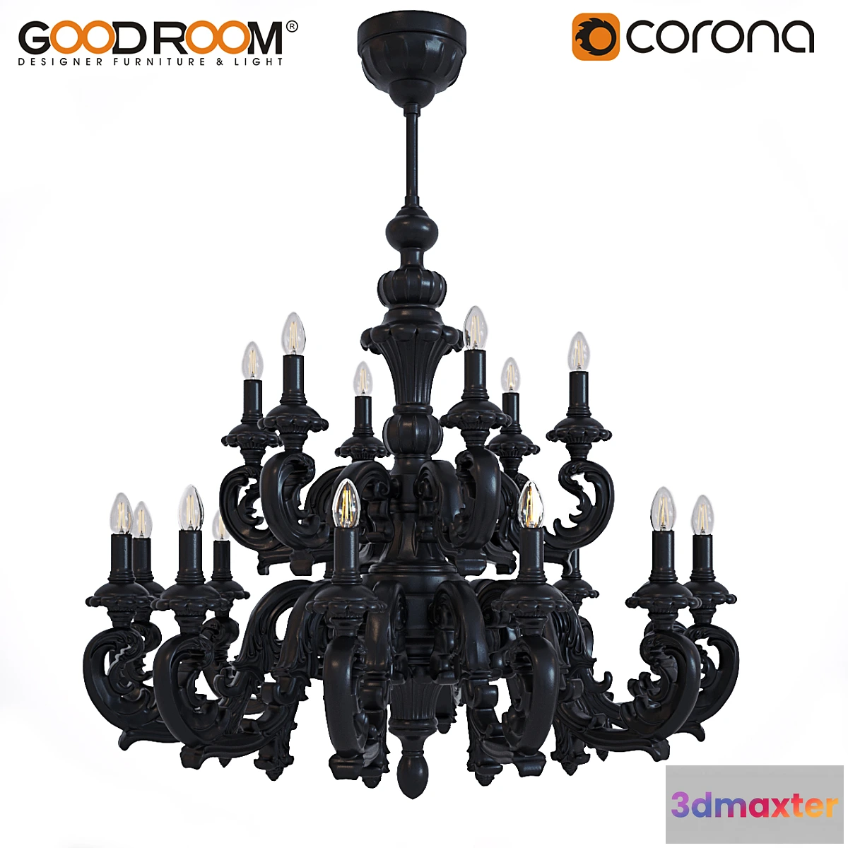 1431742 - Gothic Chandelier 3D Max