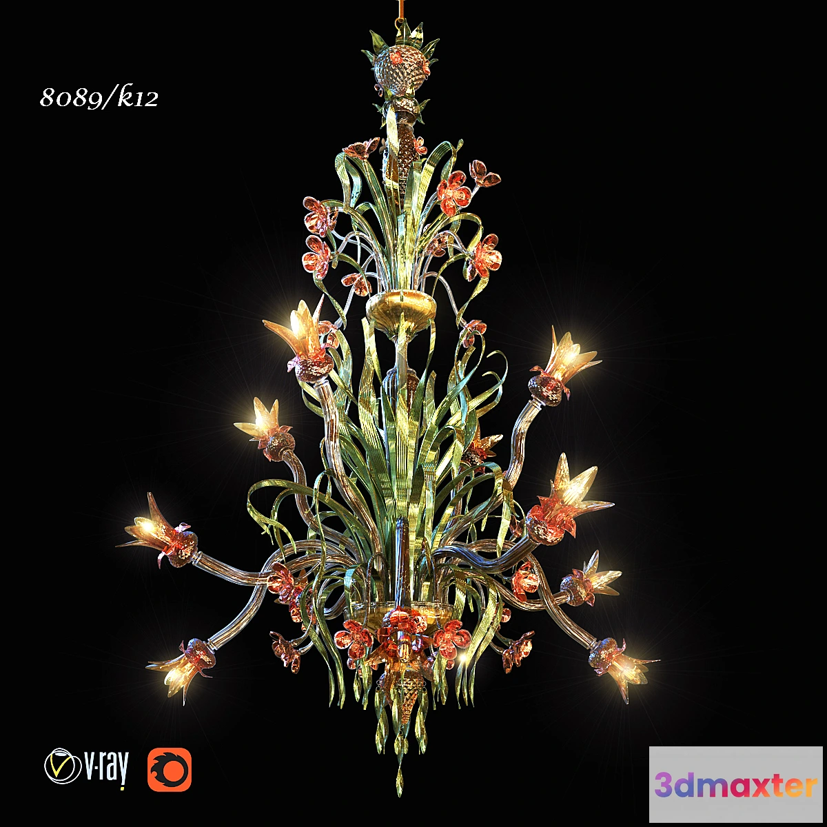 1432644 - chandelier DeMajo 8089K12 3D Max