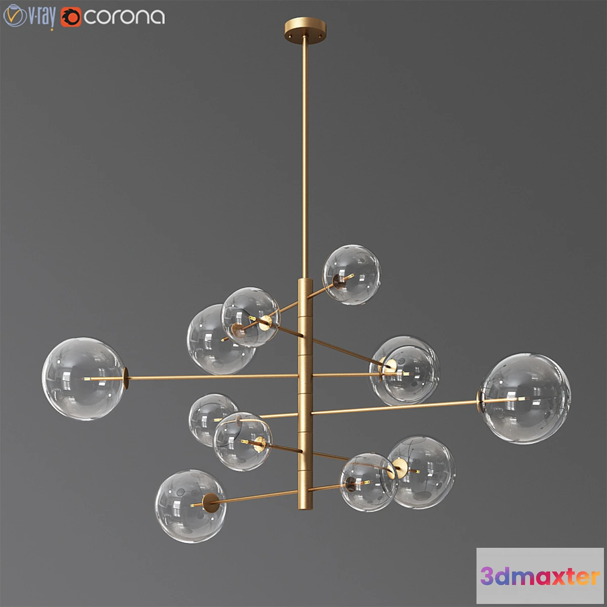 1432790 - Chandelier argento s eichholtz 3D Max