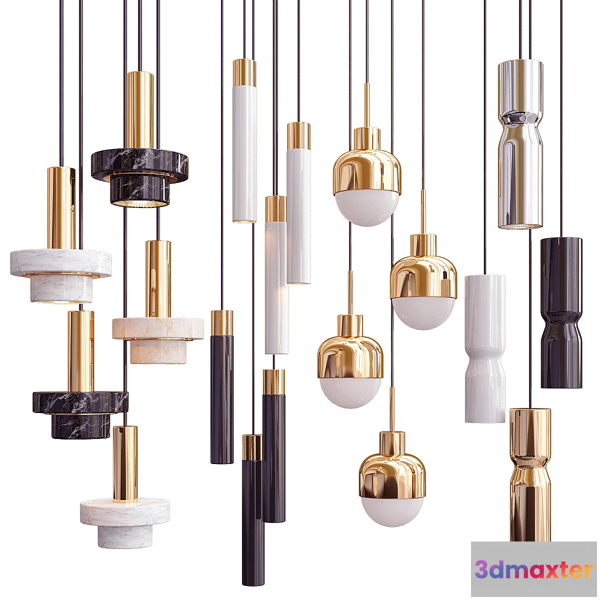 1433016 - Four Hanging Lights_43 CLEAR 3D Max